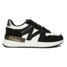 Baskets noires confortables pour femmes blanche