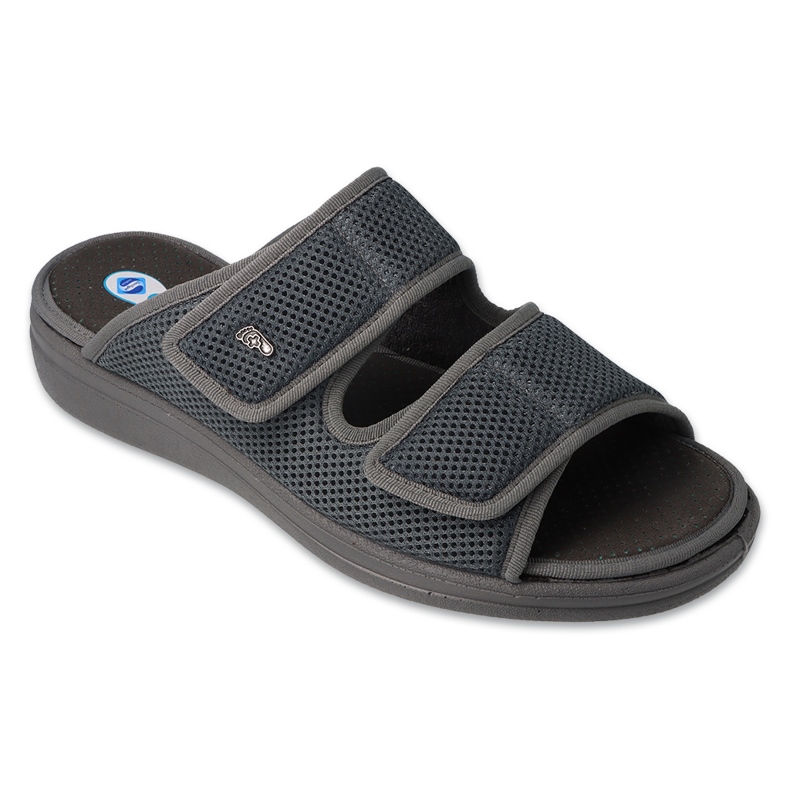 Befado Dr.ORTO chaussons pour hommes avec semelle intérieure antibactérienne en PU 083M002 gris