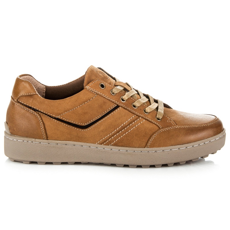 New Age Chaussures de sport en cuir brun New Age Chaussures de sport en cuir brun