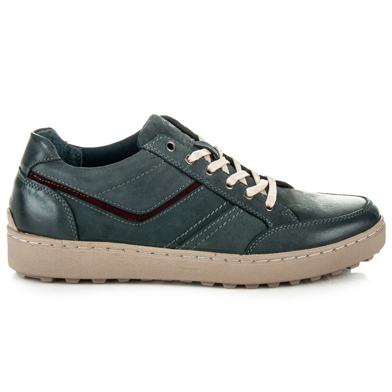New Age Chaussures de sport en cuir bleu