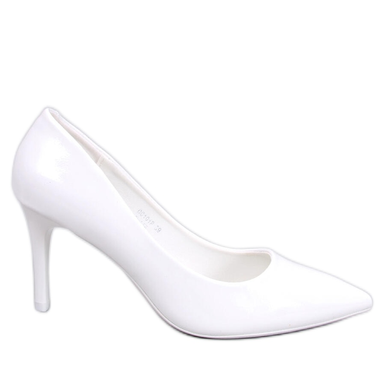 Escarpins à talons laqués blancs blanche
