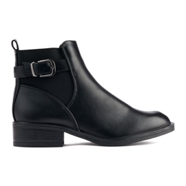 Bottines plates classiques noires pour femmes