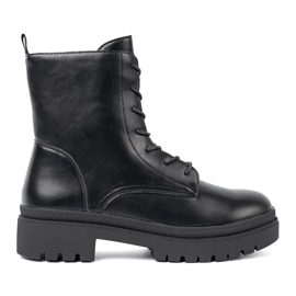 Bottines à lacets femme noires le noir