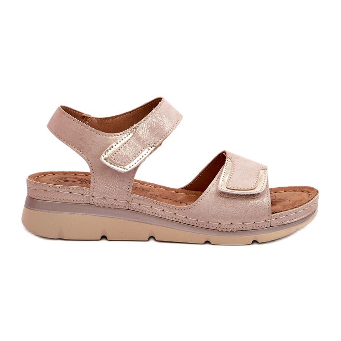 Evento Sandales avec Velcro pour Femme, Beige Evento Sandales avec Velcro pour Femme, Beige