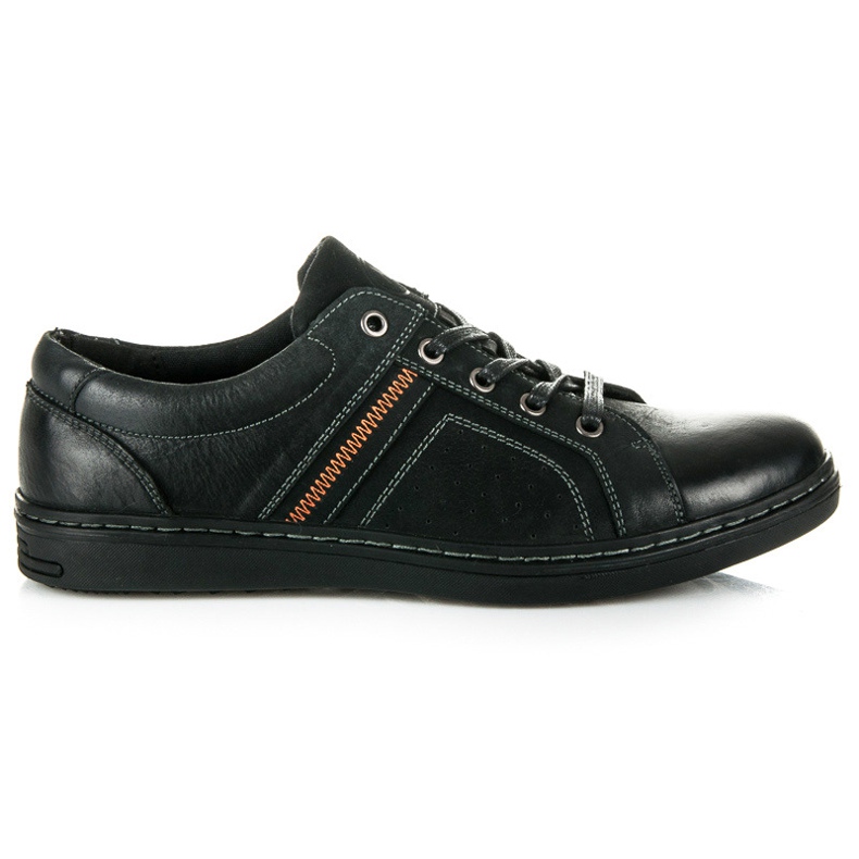 New Age Baskets en cuir le noir