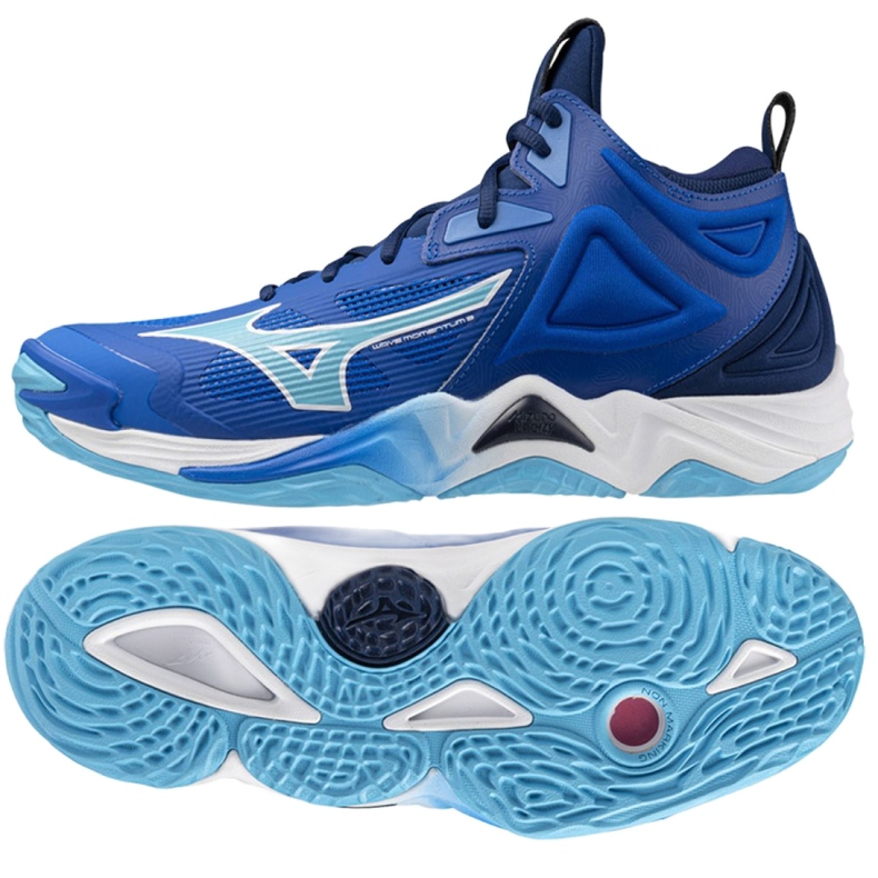 Chaussures Mizuno Wave Momentum 3 Mid V1GA231701 bleu