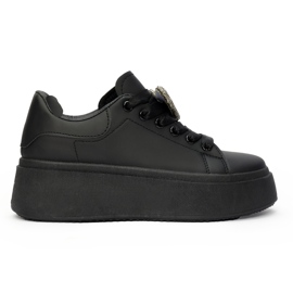 Baskets plateforme femme noires le noir