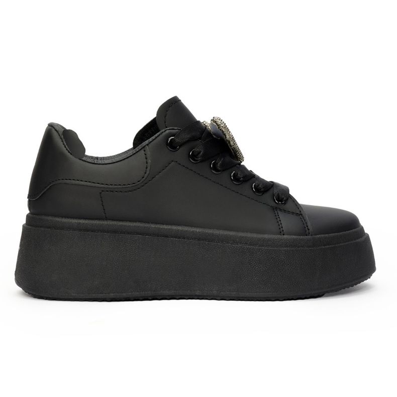 Baskets plateforme femme noires le noir