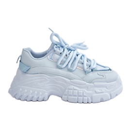 Baskets Femme Bleues Sur Semelle Massive Nevela