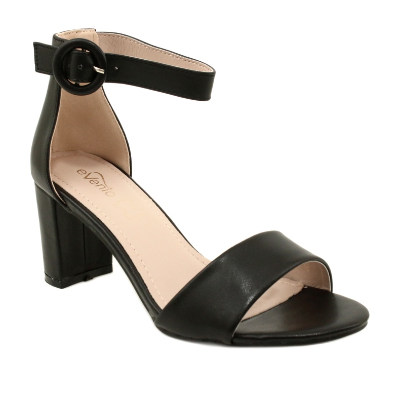 Evento Sandales Pour Femmes Sur Un Talon Haut Noir le noir
