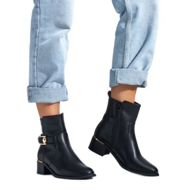Bottines élégantes noires le noir