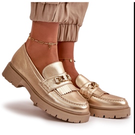 PH2 Mocassins Pour Femme En Cuir Écologique Avec Décoration Dorée Zanita d'or