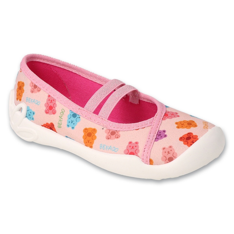 Chaussons enfants Befado 116X330 rose dans un ours en peluche