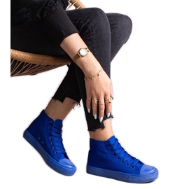Baskets montantes bleues par Raffie