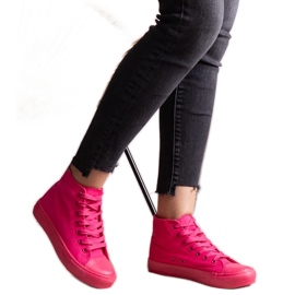Baskets montantes rose foncé par Raffie
