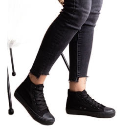 Baskets montantes Raffie noires le noir