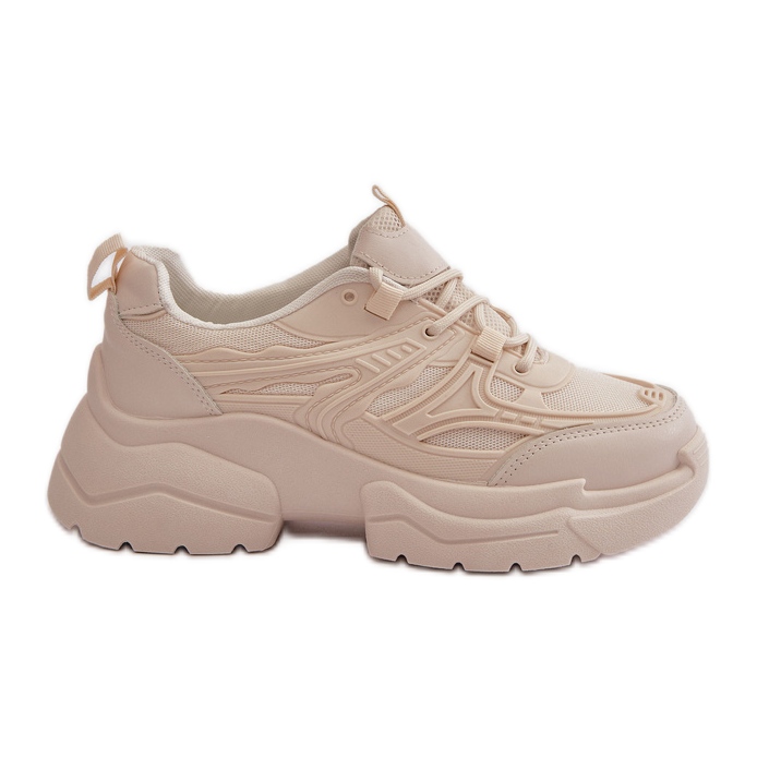 Baskets de sport à semelle épaisse pour femme, beige clair Lerista Baskets de sport à semelle épaisse pour femme, beige clair Lerista