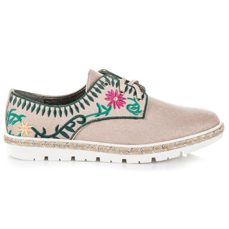 Kylie Chaussures femme avec broderie rose Kylie Chaussures femme avec broderie rose