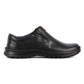 Kampol Mocassins homme en cuir 12KAM noir