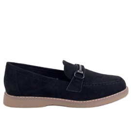 Mocassins femme en daim States Noir le noir