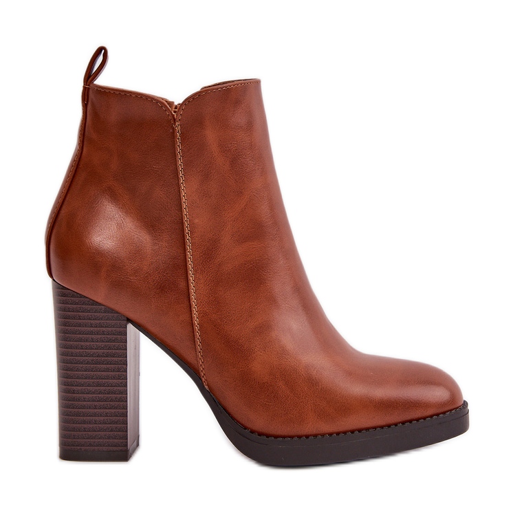 Bottines isolees marron pour femme Chaussures a la mode