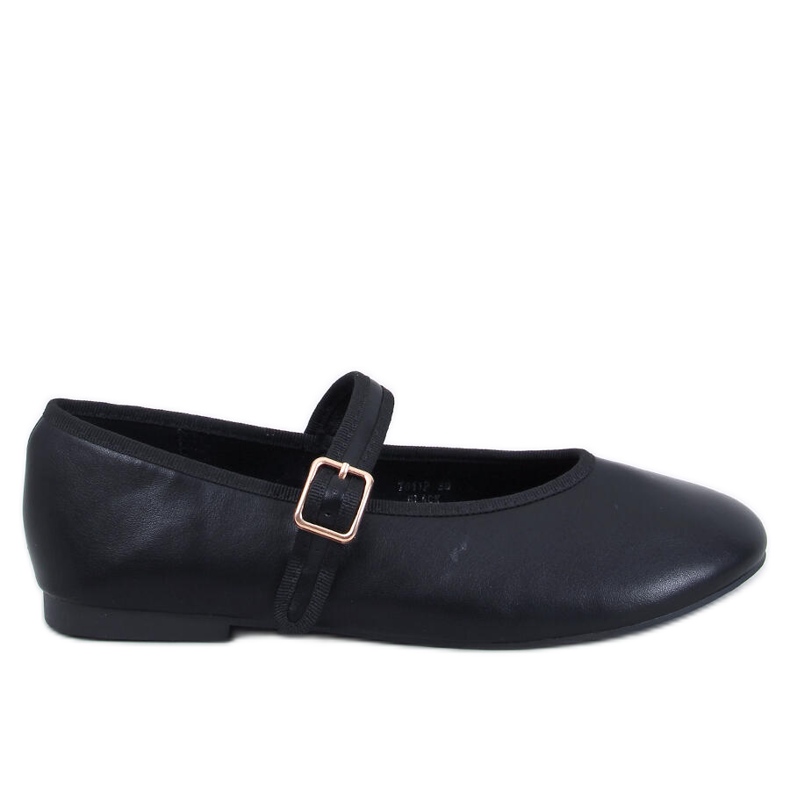 Rotaro Ballerines noires à bride le noir