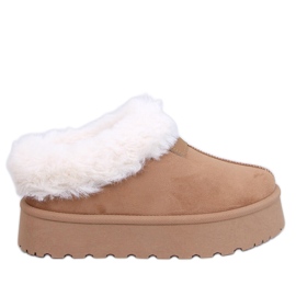 Bottines de neige courtes Yogi Camel avec fourrure brun