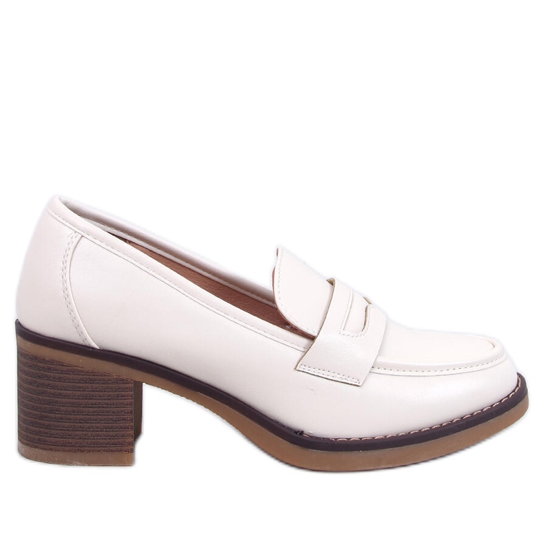 Mocassins à talons hauts Ramona beiges