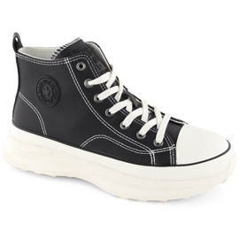 Baskets hautes plateforme femme noires Big Star OO274063