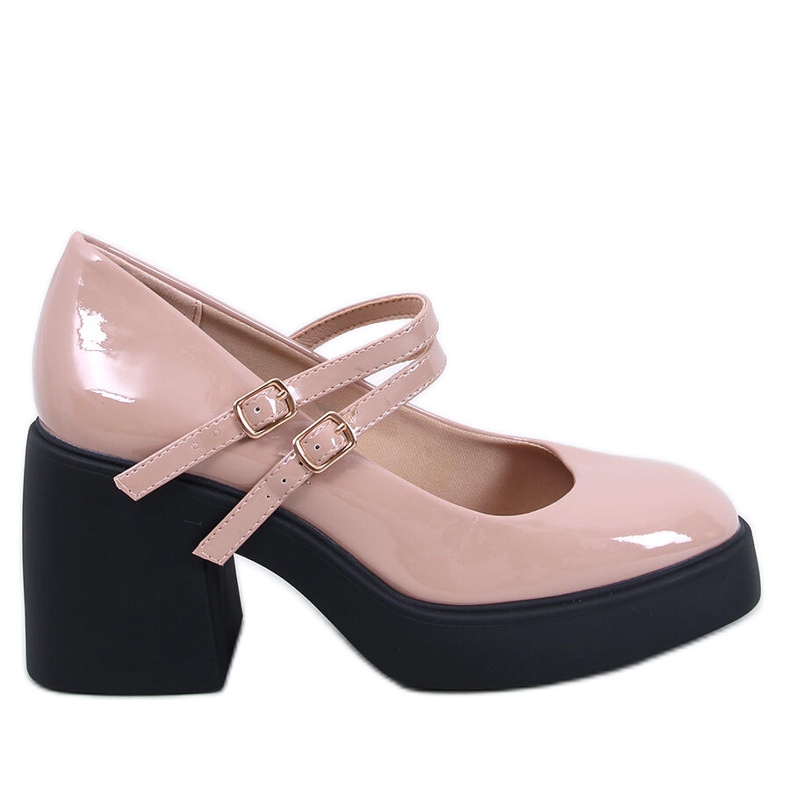 Escarpins à talons larges Lorai Kaki beige Escarpins à talons larges Lorai Kaki beige