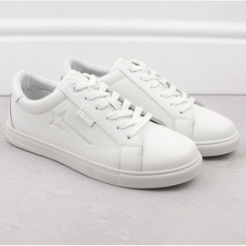 Chaussures de sport pour hommes en cuir écologique, blanc Big Star OO174020