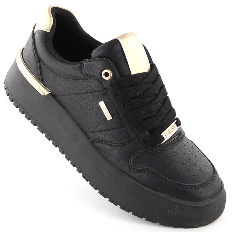 Chaussures de sport à lacets noires pour femmes Big Star OO274758 le noir Chaussures de sport à lacets noires pour femmes Big Star OO274758 le noir