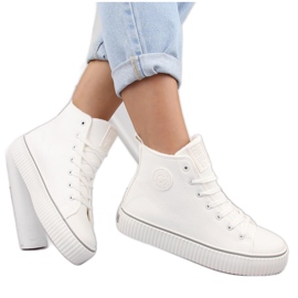 Baskets montantes isolées, blanc Big Star OO274788
