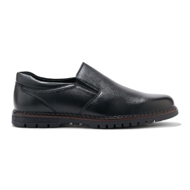 Chaussures à enfiler noires pour hommes le noir