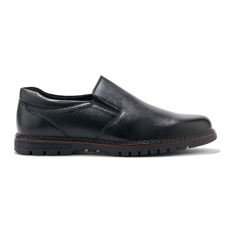 Chaussures à enfiler noires pour hommes le noir