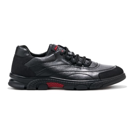 Chaussures de sport noires pour hommes le noir