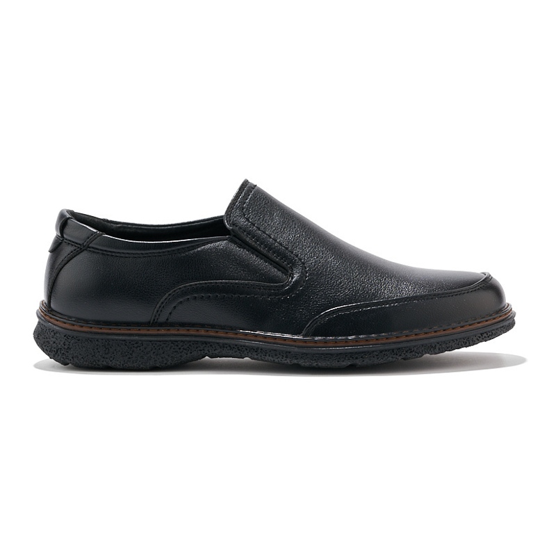 Chaussures à enfiler noires pour hommes le noir Chaussures à enfiler noires pour hommes le noir