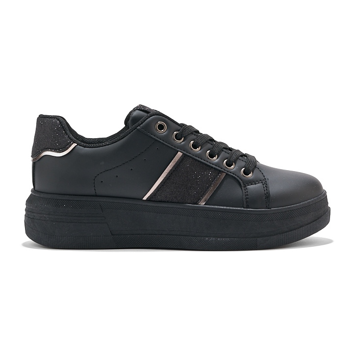 Baskets plateforme femme noires le noir