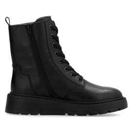 Bottes en cuir isolées pour femmes Rieker noir 70401-00 le noir