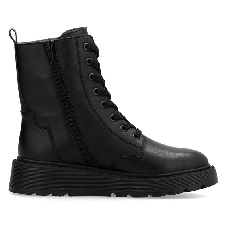 Bottes en cuir isolées pour femmes Rieker noir 70401-00 le noir