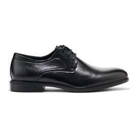 Chaussures à lacets noires pour hommes le noir