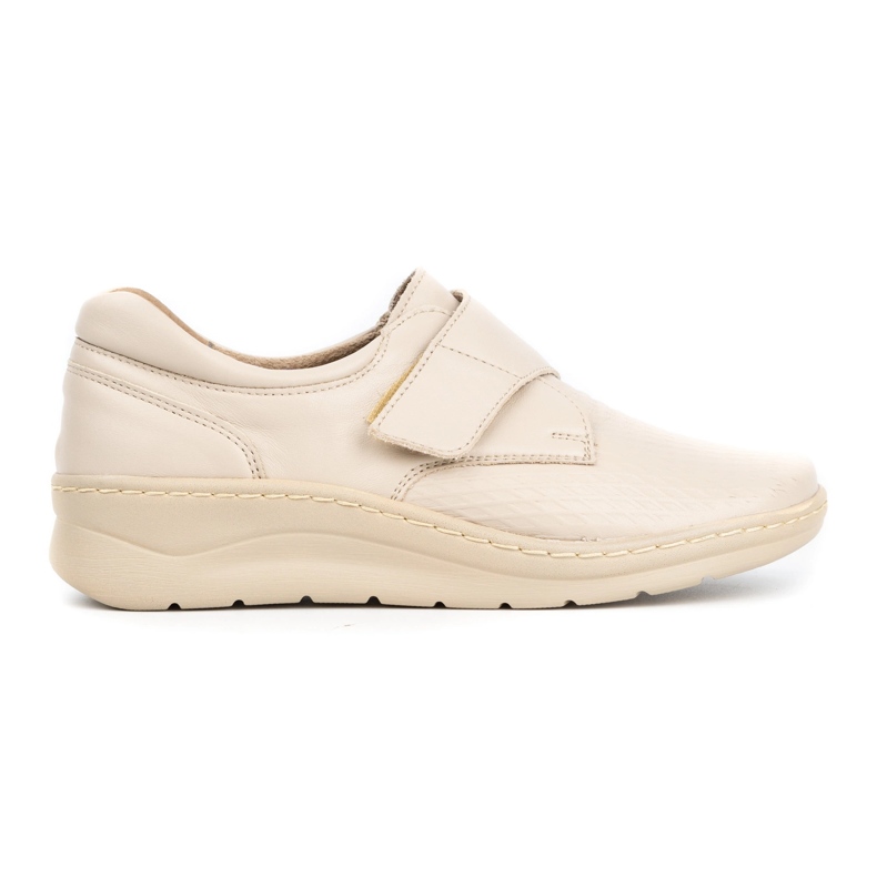 WASAK Baskets en cuir pour femmes 0539W, crème beige