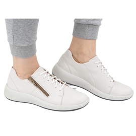 WASAK Baskets en cuir pour femmes 0602W, blanches
