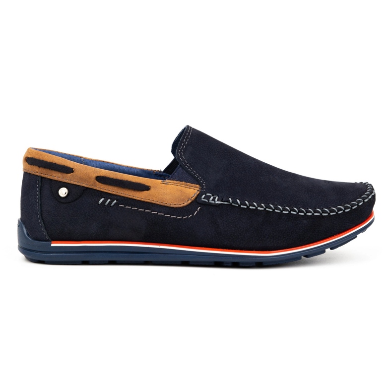 KOMODO Mocassins homme en cuir 920K, bleu marine