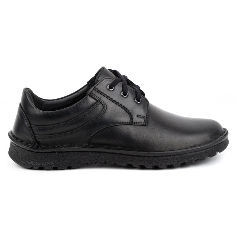 Kampol Chaussures classiques pour hommes 15KAM, cuir noir le noir