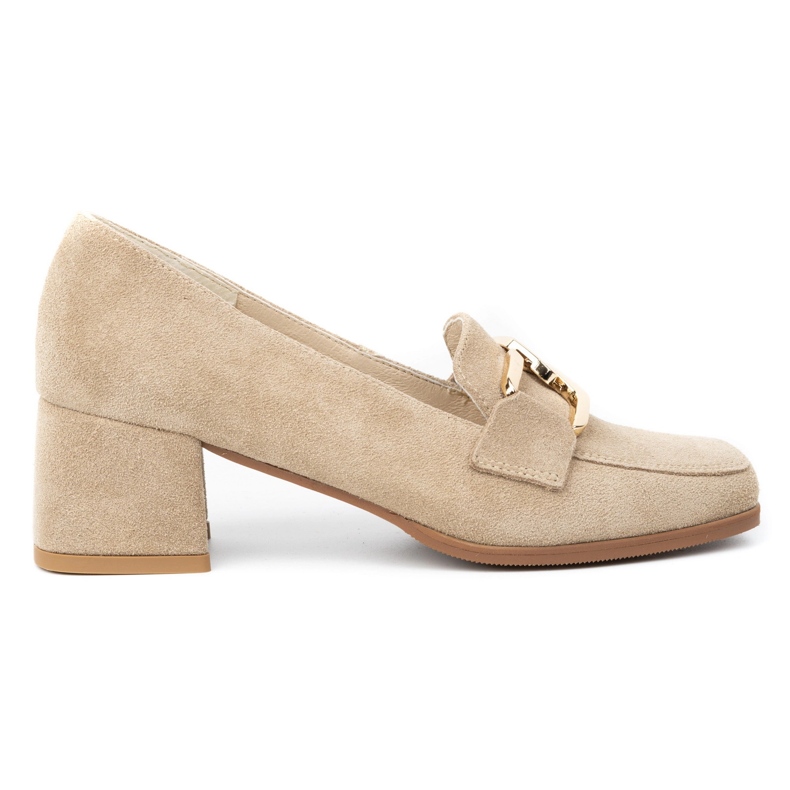 Exquisite Escarpins à talons femme en daim 1355EX, beige
