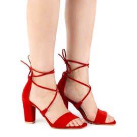 Ivbut Sandales à talons hauts pour femmes Polish 951IV rouge