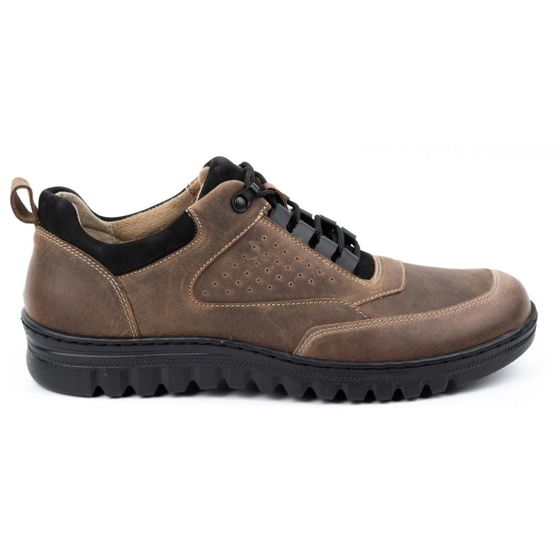 WASAK Chaussures décontractées en cuir pour hommes 0228W marron brun