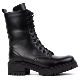 Olivier Bottines hautes en cuir pour femme 1064 noir