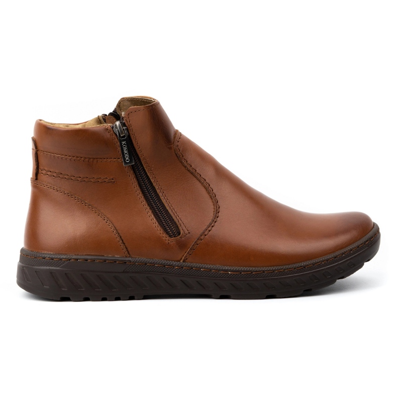 KOMODO Bottes Chelsea larges d'hiver pour hommes, bottes en cuir, 925K, marron brun KOMODO Bottes Chelsea larges d'hiver pour hommes, bottes en cuir, 925K, marron brun